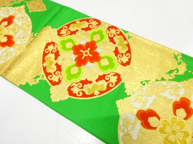 アンティーク　華紋織り出し袋帯（材料）